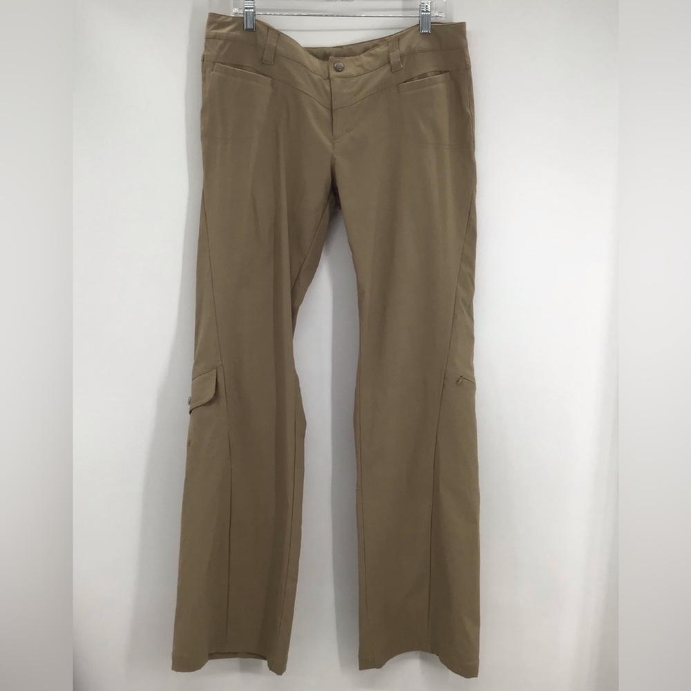 Athleta Women’s Nylon Cargo Pants Hiking Outdoor Casual Khaki Mid-Rise Size 14T